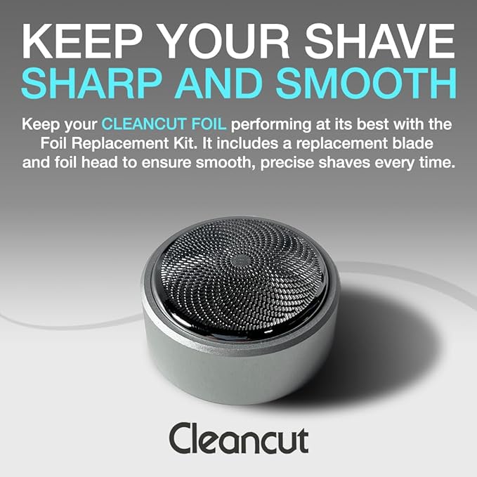 Replacement Kit for Cleancut ES412 Personal Shaver - Blade and Foil Head Replacement for Precision Shaving - Includes New Blade Foil &amp Cap - Made in Japan Easy to Install