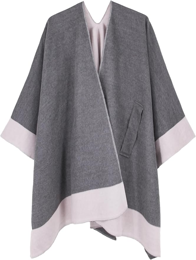 Moss Rose Women's Shawl Wrap Poncho Ruana Cape Open Front Cardigan Shawls for Fall Winter