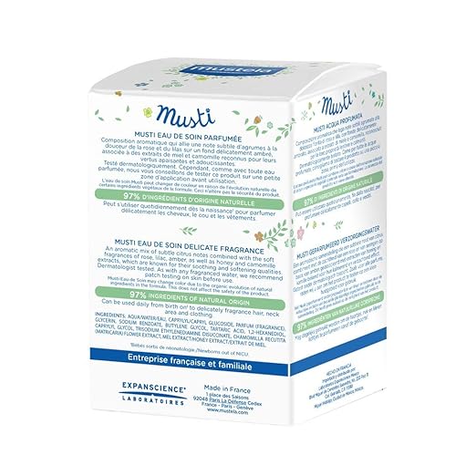 Mustela Musti - Baby Plant-Based Perfume &amp Cologne Spray - Delicate Fragrance for Boys &amp Girls - with Chamomile &amp Honey Extracts - Alcohol Free - 1.69 fl. oz.