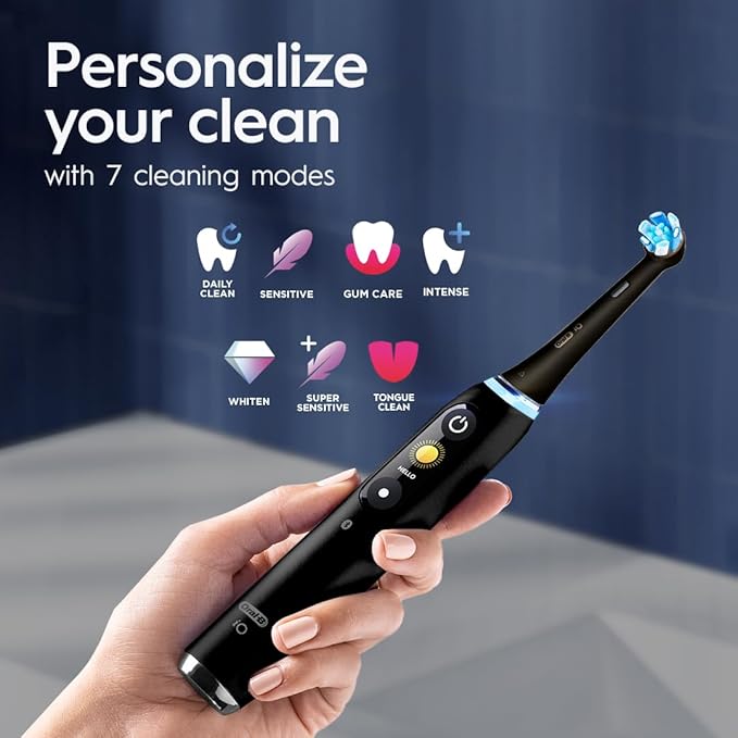 Oral-B iO Series 9 Electric Toothbrush with 3 Replacement Brush Heads Black Onyx
