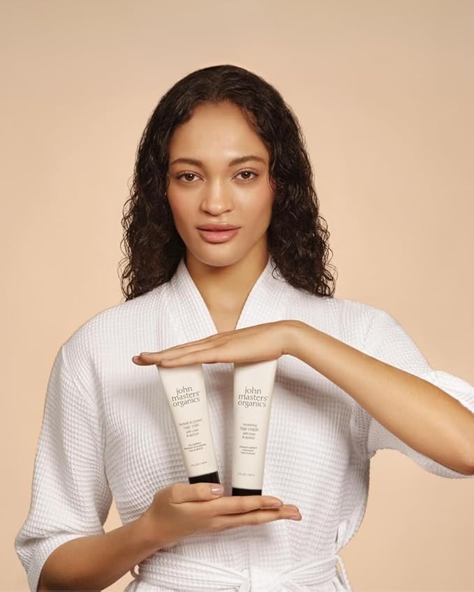 John Masters Organics ? Nourishing Hair Mask | Rose and Apricot | Deep Conditioning Hair Mask | Scalp Treatment | Avocado | Silicone &amp Paraben Free | Cruelty Free| Haircare for Men &amp Women (5
