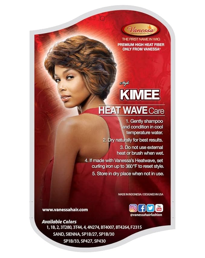 VANESSA Fashion Wigs Medium Short Length Layered Wavy Style Heatwave Full Volume Synthetic Hair Wig - KIMEE (1)
