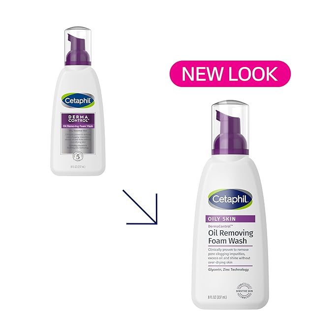 Cetaphil Pro Oil Removing Foam Wash Foaming Facial Cleanser Fragrance Free Formula Suitable for Sensitive Skin 8 Fluid Ounce (Pack of 3)