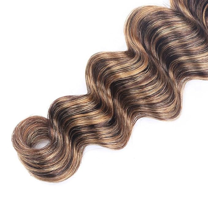 P427 Honey Blonde Human Hair Bundles Deep Wave Bundles 26 28 30 Inch Unprocessed Brazilian Virgin Remy Hair 3 Bundle Blonde Deep Wave Bundle Human Hair Extensions