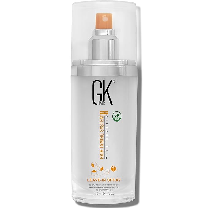 GK HAIR Vegan Leave In Conditioner Spray ? Lightweight Detangler Spray For Frizz Control &amp Heat Protectant for All Hair Types 120ml