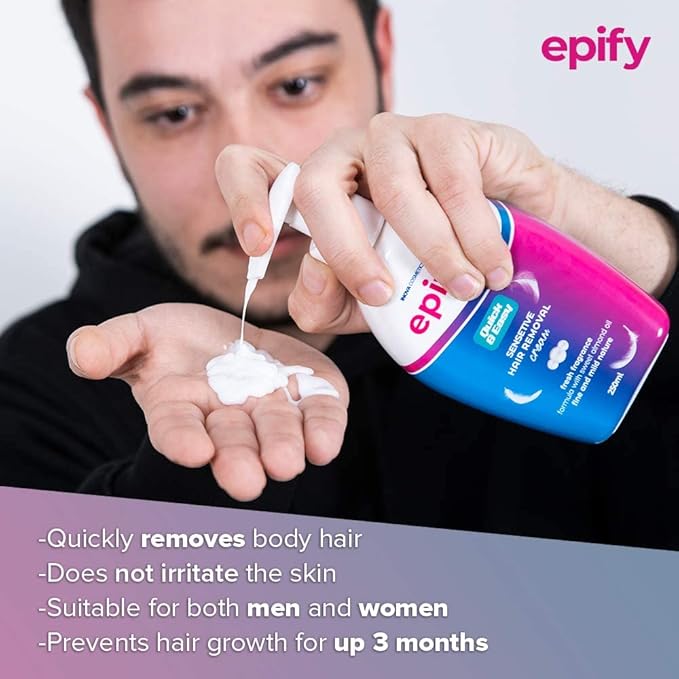 Epify Intimate Hair Removal Cream for Men and Women - Pubic Bikini &amp Sensitive Areas (Pack of 6)