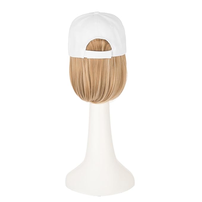 TESS Hat Wigs for Women Baseball Cap with Hair Attached Short Straight Synthetic Hair 6