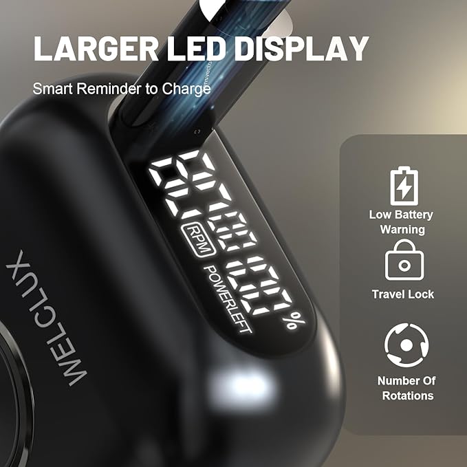 Electric Foil Shavers for Men: Mini Electric Razor with 4 Floating Blades &amp Big LED Display - Foil Shaver for Men with 2 Gears Adjustable - Face Shaver with IPX7 WaterproofUSB Type C