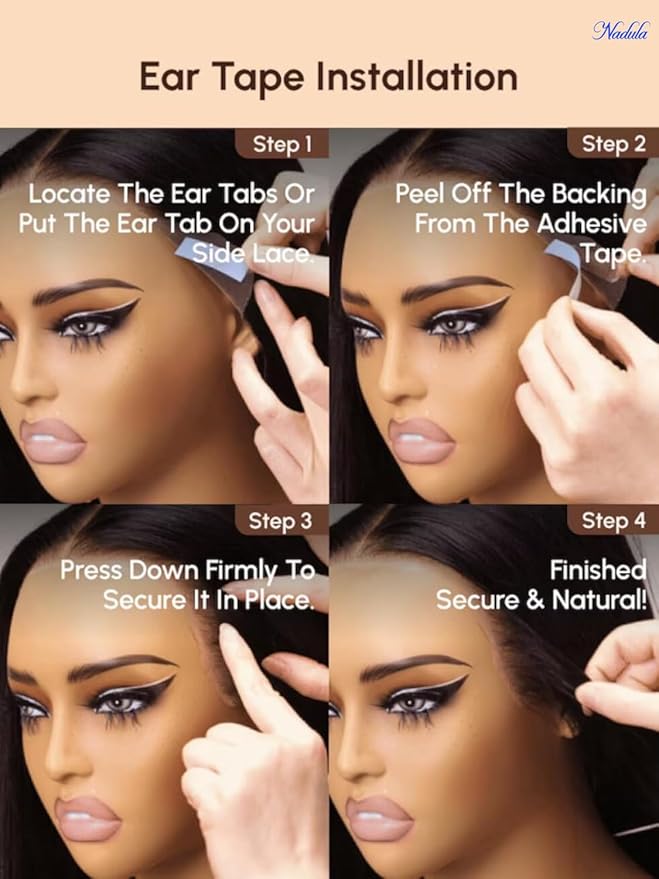 Nadula Pre Everything Glueless Water Wave 13x4 Hd Lace Front Wigs Human Hair with Invisible Drawstring Wet and Wavy Bye Bye Knots Glueless Wig Pre Plucked Pre Cut Lace Ready to Wear Front Wig 16inch