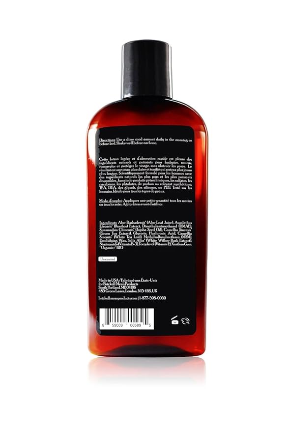 Brickell Men's Daily Essential Face Moisturizer for Men Natural and Organic Fast-Absorbing Face Lotion with Hyaluronic Acid Green Tea and Jojoba 4 Ounce Unscented