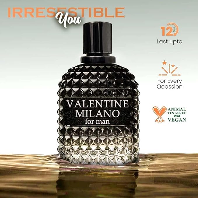 Valentine Milano &amp Very Excited Men's Cologne Set Eau De Toilette 3.4 Fl Oz Each Earthy Leathery Myrtle Coffee Cedar Leather Woody 2-Pack Gift Set for Men