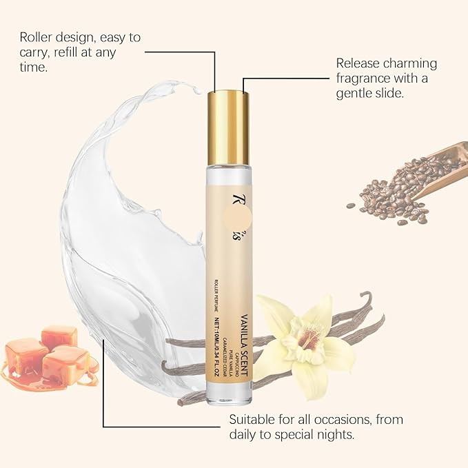 Charming Roll-On Perfume - Long-Lasting Fresh Cappuccino Allure Portable Fragrance For All-Day Elegance(3PCS)