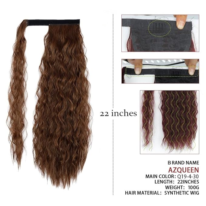 Hair Chignon Set Of 1 Synthetic Messy Bun Curly Wavy Wig Wraparound Ponytail Extensions Bun Hair Accessories for Women Hair Pieces For Women(Q19-4h27)