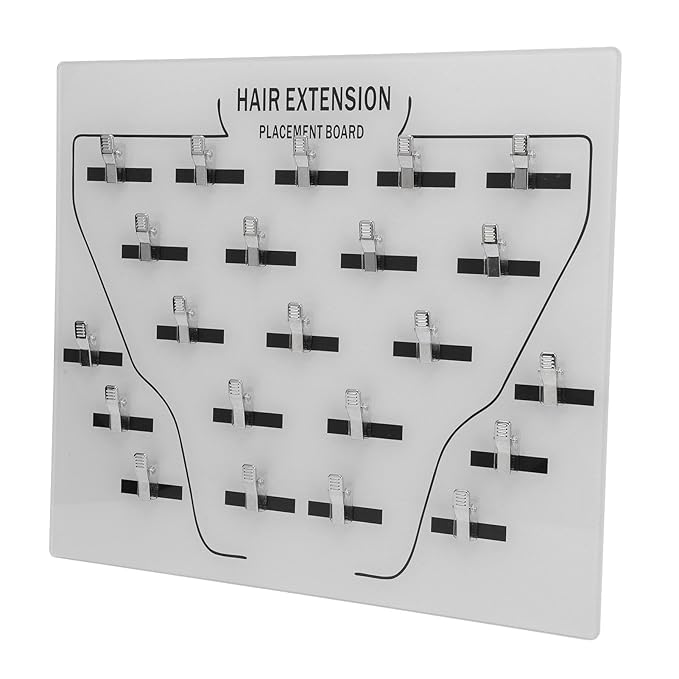 Tape in Placement Board Acrylic Hair Extension Stand Hair Display Holder Rack for Hair Extensions Multi Function Wig Display Holder Hairdresser Hair Salon Accessories (White) (White)