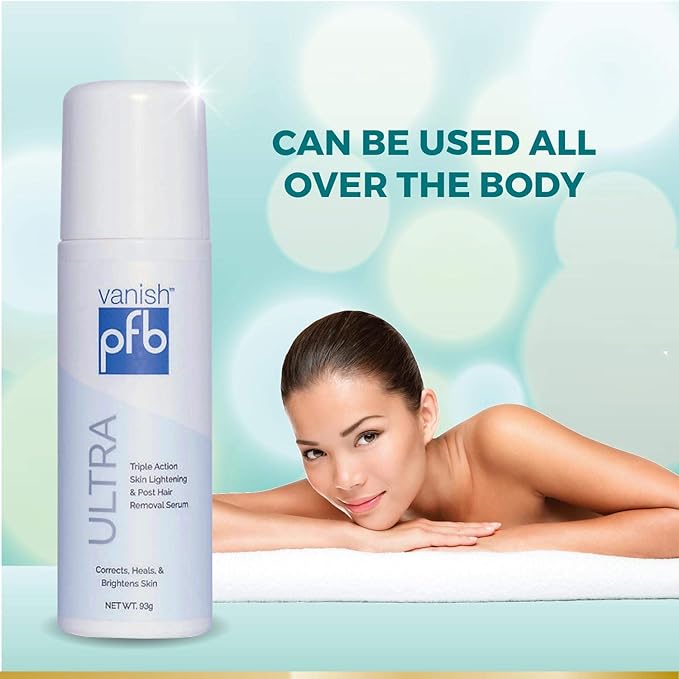PFB Vanish Ultra with Chromabright &amp Shitake Mushroom Triple Action Dark Spot Remover Ingrown Hair &amp Razor Bump Stopper Roll-On Skin Care Treatment 93g ? New Formula