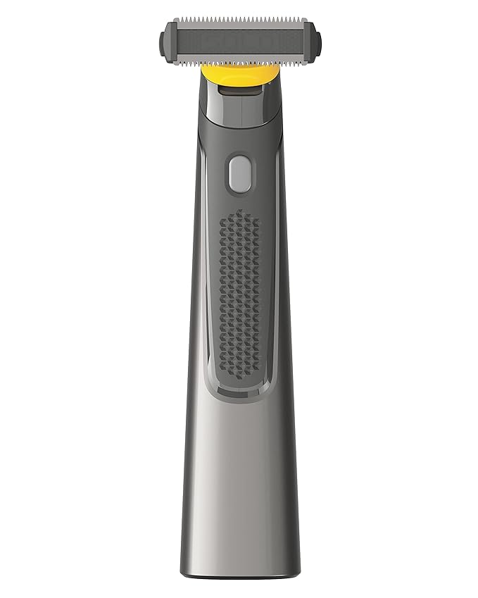MicroTouch SOLO Titanium Rechargeable Beard &amp Body Razor that Trims Edges Shaves and Grooms