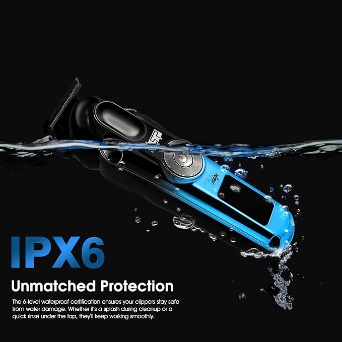 DSP Men's Grooming Kit Beard Trimmer for Men Nose Trimmer Body Trimmer Foil Shaver T-Blade Mustache Cordless Hair Trimmer IPX6 Waterproof2 Speeds Adjustable Gift for Men (Blue)