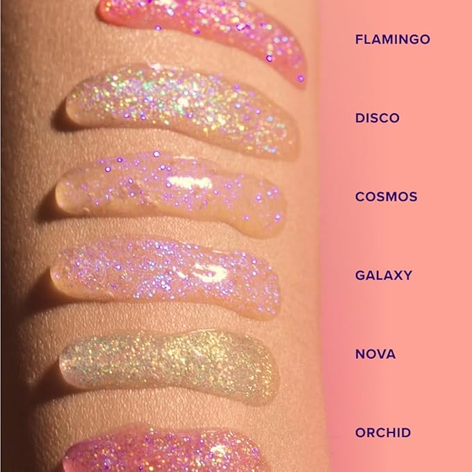UNICORN SNOT Plant-Based Glitter Lip Gloss | Sparkly &amp Shimmer Lips for Christmas Glitter Makeup | Stocking Stuffers for Holiday Gift | Vegan &amp Cruelty Free 0.37 fl oz (BIO Galaxy)