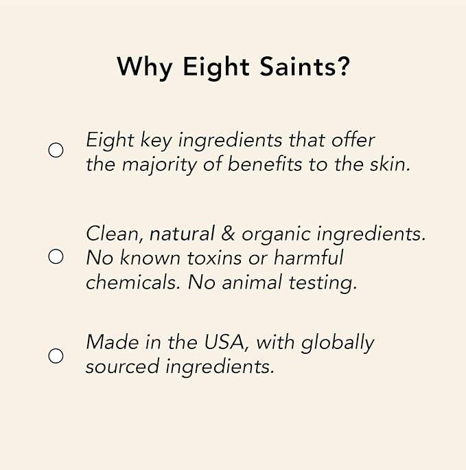 Eight Saints Chase the Sun Broad Spectrum SPF (30) Face Moisturizing Sunscreen Natural and Organic Mineral-Base Sun Protection Daily Face Moisturizer 2 Ounces New Formula