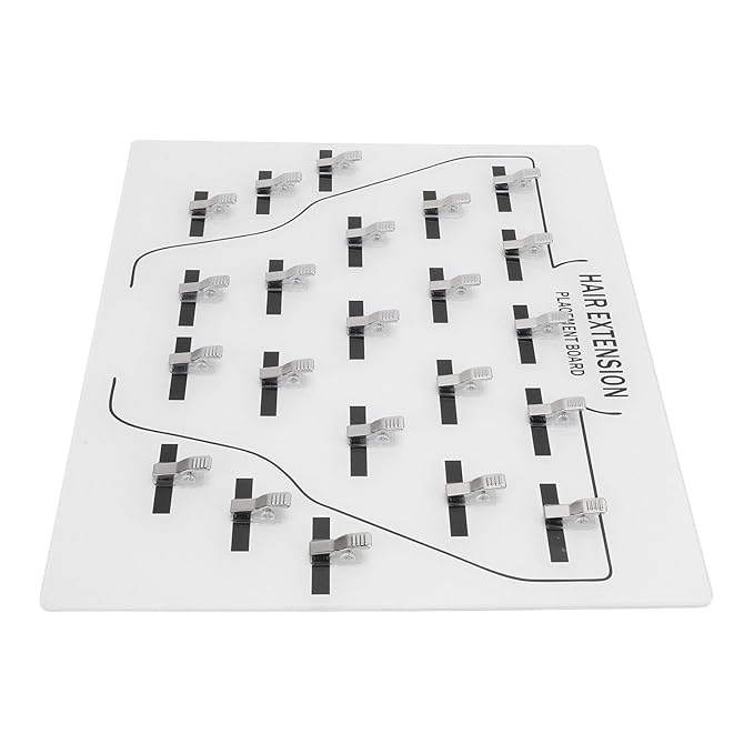 Tape in Placement Board Acrylic Hair Extension Stand Hair Display Holder Rack for Hair Extensions Multi Function Wig Display Holder Hairdresser Hair Salon Accessories (White) (White)