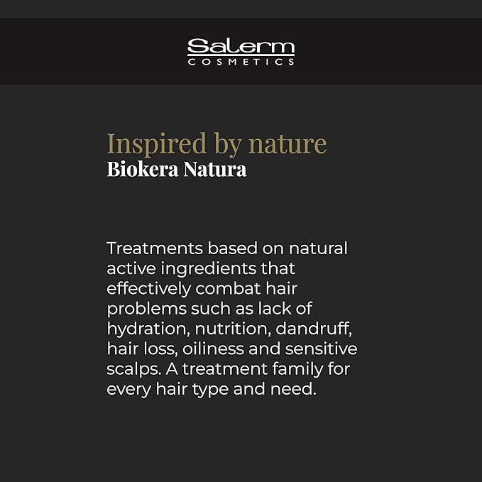 SALERM - Moisturizing Mask Biokera Natura - 200 ml - Ideal for Dry or Dehydrated Hair - with Wheat Germ Oil - Deep Hydration - Smoother and Shinier Hair