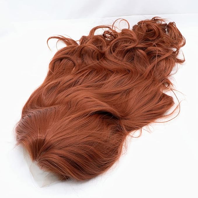 Xiweiya Long Brown Red Wig Long Wavy Free Part Auburn Red 13x3 Lace Front Wigs Natural Hairline Wear and Go Wigs Ginger Hair wig Heat Resistant Wigs 180% Denisty Wig for Women 24inch