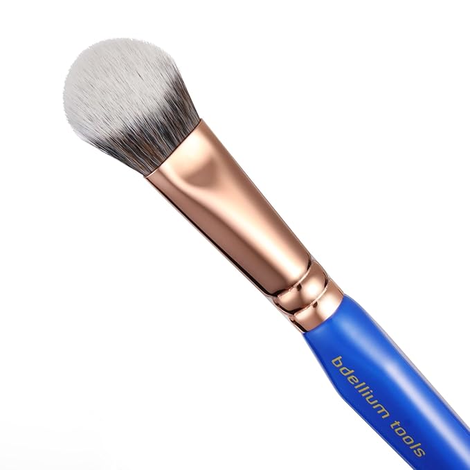Bdellium Tools Professional Makeup Brush - Golden Triangle 963 BDHD Phase II xs - With All-Vegan Synthetic Fibers For Precision Blending Highlighting Contouring and Softening (Blue 1pc)