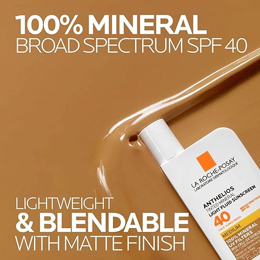 La Roche-Posay Anthelios Sunscreen SPF 50 Ultra-Light Fluid Broad Spectrum SPF 50 Face Sunscreen with Titanium Dioxide Mineral Lightweight &amp Fast-Absorbing Oil-Free Matte Finish