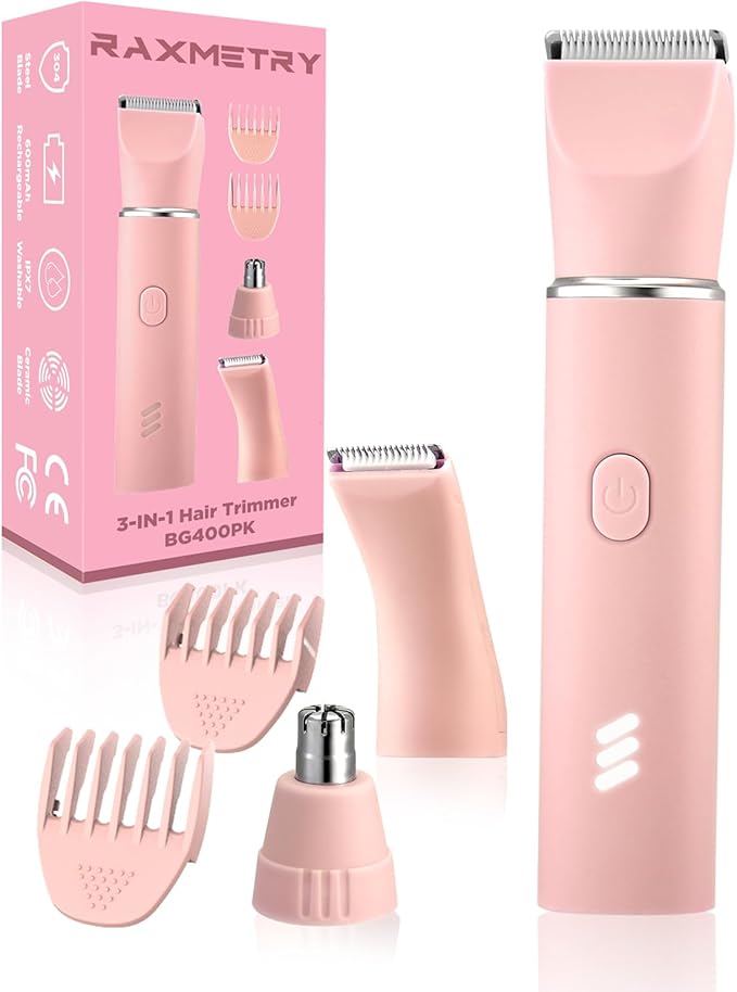 Manscape Body Hair Trimmer for Men-3 in 1 Electric Razor Groin GroomerIPX7 WaterproofVersatile Hair Trimmer for Ball/Pubic/Chest/Beard/NoseUSB-C RechargeableChristmas Gifts for Men