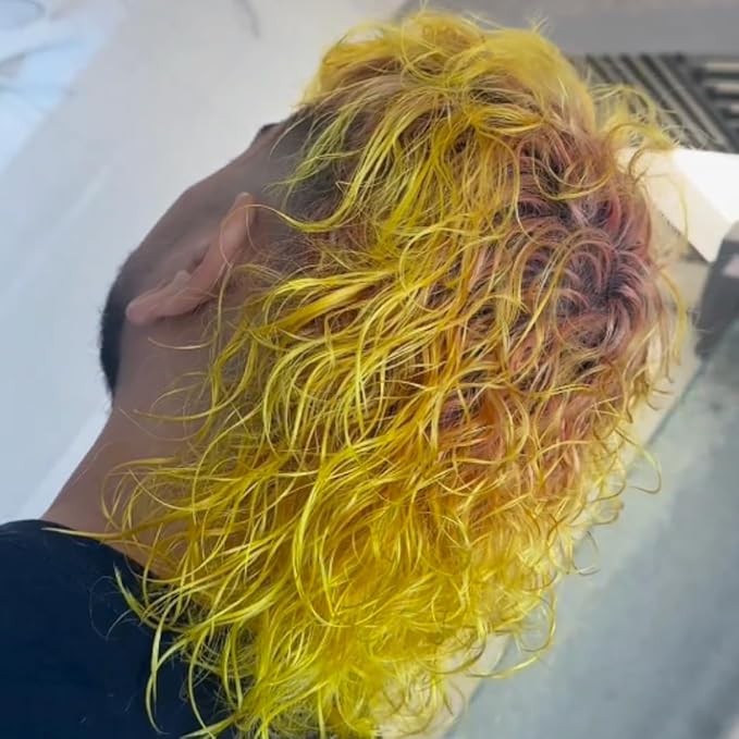 Pallure Color Pigment Refresher Mask Semi Permanent Hair Color Depositing Conditioner 8.5 Oz Bright Yellow