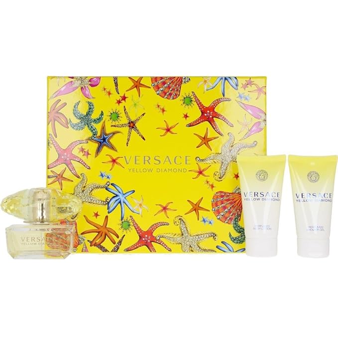 Versace YELLOW DIAMOND 3 PIECE GIFT SET - 1.7 OZ PARFUMED SHOWER GEL