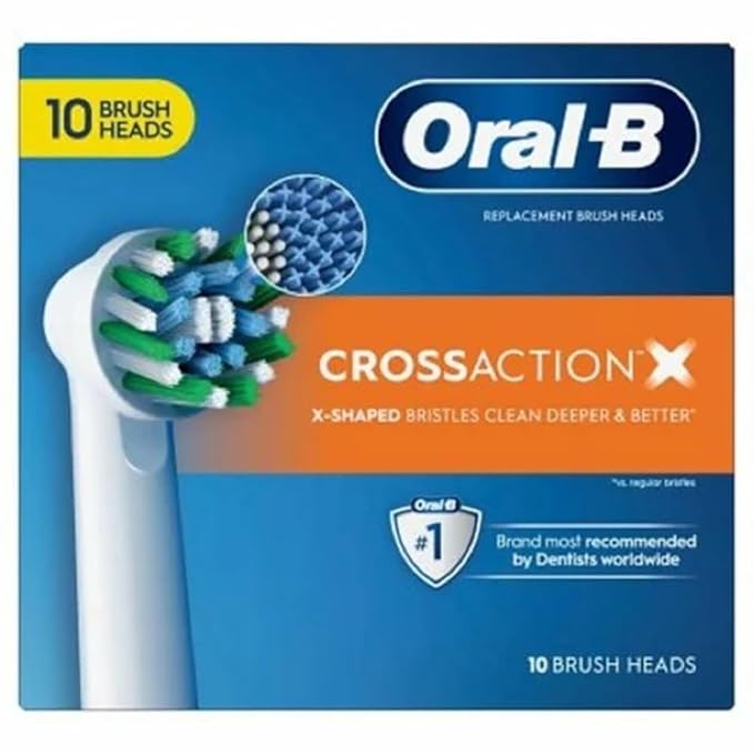 Oral-B Cross Action Electric Toothbrush Replacement Brush Heads 10 ct.