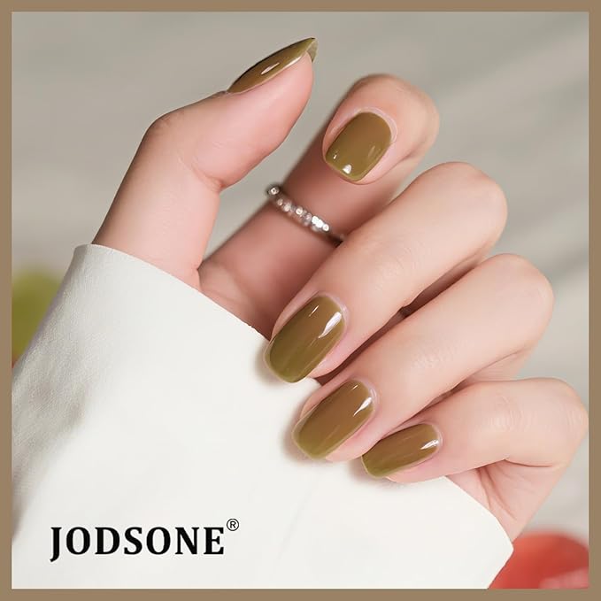 JODSONE Jelly Gel Nail Polish Kit 32 Classic Colors Crystal Transparent High Shine Base &amp Top Matte Glitter Coat