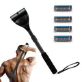 EASACE Updated Back Shavers for MenBack Hair Shaver for Men with Safety BladeBack &amp Body Hair TrimmerLong Handle 21 Inch Adjustable Curved DIY Shaver