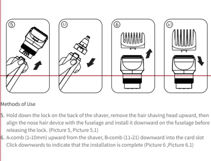 Beard Trimmer for Men - 42 Adjustable Length Settings Hair Clippers Professional Body Hair Trimmer for Men Precision Facial Hair Trimming IPX6 Waterproof Nose Trimmers LED Display Mustache Trimmers