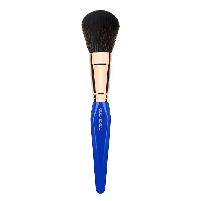 Bdellium Tools Professional Makeup Brush - Golden Triangle 980 Large Powder - With All Vegan and Soft Synthetic Fibers For Airbrushed Finish (Blue 1pc)