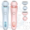Electric Shaver 2 in 1 Women's Body Shaver Hair Remover Electric Lady Razor Waterproof Electrics Bikini Trimmer for Women (Pink+Blue)