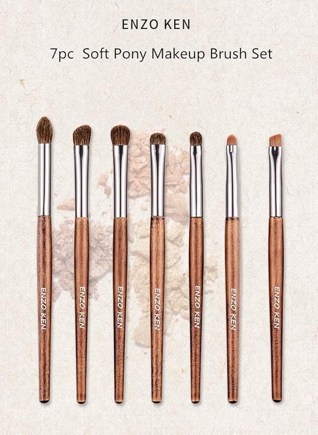 Natural Pony Hair Eye Shadow Brush Set Small Eyeshadow Brushes Set Eye Makeup Brushes Set Professional Small Nose Contour Brush Angled Eyeshadow Brush Eyeshadow Blending Brushes