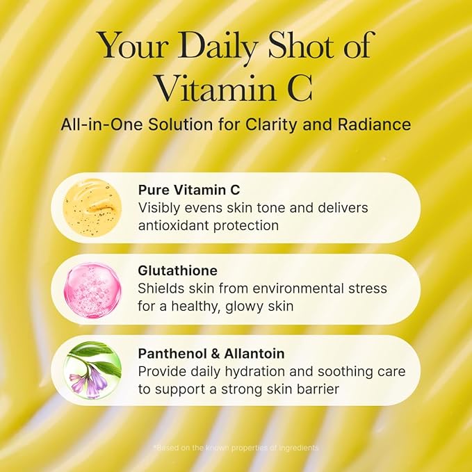 Arencia Vitamin C Booster Serum with Glutathione Niacinamide and Vitamin E for Glow Skin 1.01 fl oz