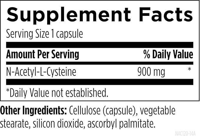 Designs for Health NAC - 900mg N-Acetyl-L-Cysteine Antioxidant Glutathione Precursor - Detox + Workout Recovery Support - Non-GMO + Gluten Free Supplement (120 Capsules)