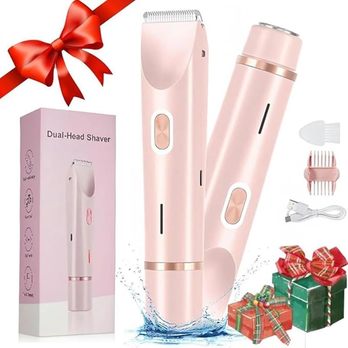 Electric Razors Shaver for WomenElectric Razor 2 in1 Body &amp Facial Diffuser Hair Removal Double Head Trimmer for Face Underarm Legs Winter &amp Mother Gift (Pink)