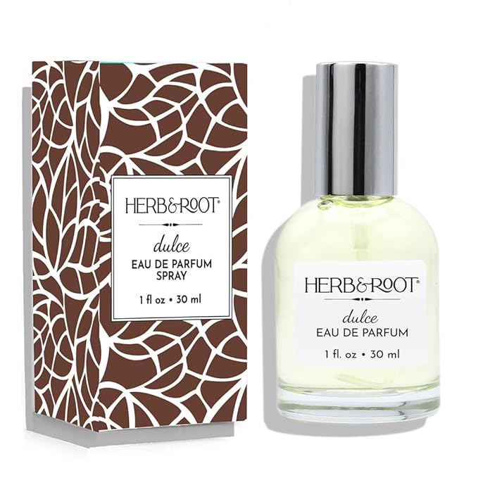 Herb &amp Root Chocomusk Perfum: Clean Hypoallergenic Womens Fragrance with Cocoa and Amber Vegan Long-Lasting Perfume for Women Body Spray and Hair Perfume (Dulce Eau de Parfum)