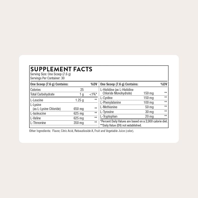 THORNE - Amino Complex - Clinically-Validated EAA and BCAA Powder for Pre or Post-Workout - Promotes Lean Muscle Mass &amp Exercise Recovery* - NSF Certified for Sport - 30 Servings - 8.0 Oz - Berry
