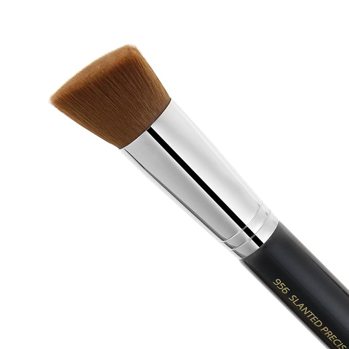 Bdellium Tools Professional Makeup Brush - Maestro Series 956 Slanted Precision Kabuki - With Soft Synthetic Fibers For Perfect Complexion (Black 1pc)