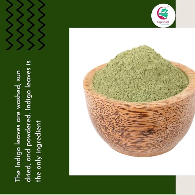 Indigo Powder for Hair 2 LB | Ideal for Black and Dark Hair | Indigofera Tinctoria | Black Henna | Natural Hair color | By Yogi's Gift®