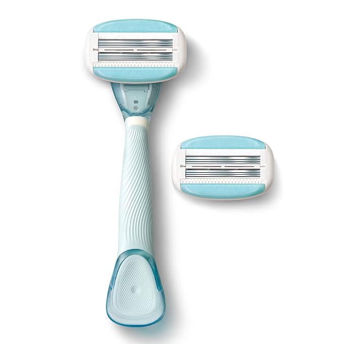Dorco EVE6 Razor for Women Includes 1 Razor Handle and 6 Long-Lasting Razor Blade Refills| 1 Handle + 6 Cartridges (Handle + 6 Refills)