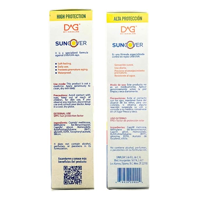 SUNCOVER ULTRA CREAM SPF 50+ UVB/UVA - High Protection for Face and Body Hypoallergenic Waterproof Soft Texture Daily Care Sunscreen