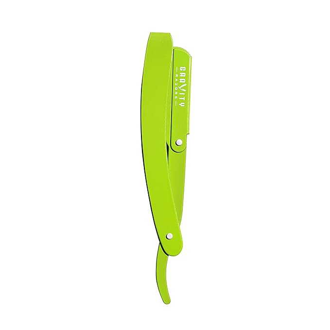 GRAVITY RAZORS Professional Straight Razor Kit ? Minimal Exposure Includes 10 Premium Blades 0.5mm Exposed Green