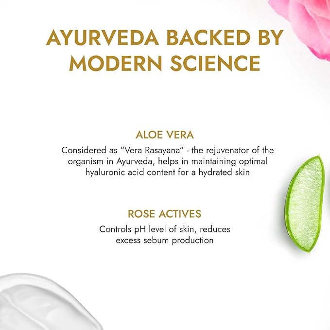 Kapiva Skin Rituals Aloe Rose Gel 200 gms | After-sun Soothing Gel | For Sunburn Relief &amp Hydration | Clinically Tested Rose actives| Ayurvedic Tan Minimiser