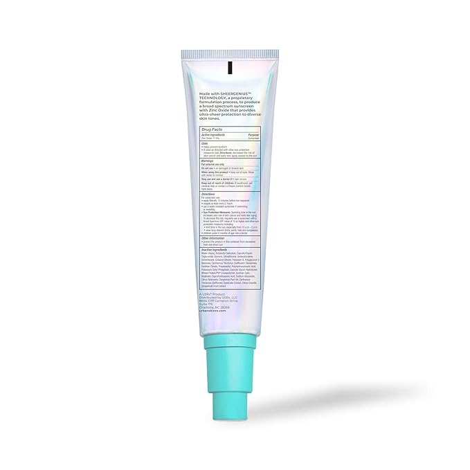 Urban Skin Rx® Pro Strength Sheerglow Even Tone Daily Defense Mineral Moisturizer &amp Broad-Spectrum Sunscreen SPF 30 Weightless Hydration Brightens Complexion Prevents Signs of Aging 2.25 FL Oz